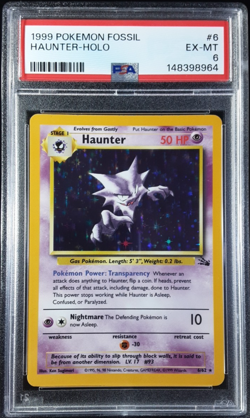 Pokemon Haunter Holo PSA 6 Fossil Set 6/62 Vintage 1999 WOTC - Image 1