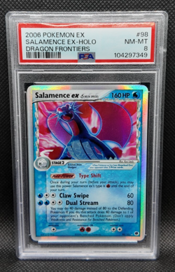 Pokemon Salamence ex EX Dragon Frontiers Holo Ultra Rare #98 PSA 8 - Image 1