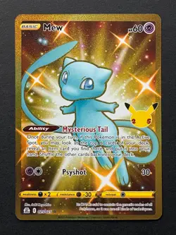 Pokemon Celebrations 25th Anniversary - Mew Full Art Gold #025 - Image 1
