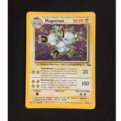 Pokemon TCG Magneton Fossil Holo Rare 11/62 French 80 HP 1999 - Image 1