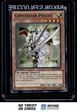 1996 YuGiOh 1st Edition Constellar Pollux #HA07-EN008 - Image 1