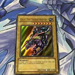 Yu-Gi-Oh Gaia the Fierce Knight LOB-006 1st Edition Ultra Rare Asian Edition Mp - Image 1
