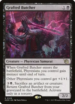 MOM GRAFTED BUTCHER 1x Rare Magic March of the Machine MTG NM - Image 1