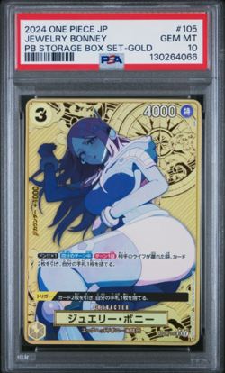 GOLD Jewelry Bonney One Piece 2024 PB Storage Box Set Japanese OP08-105 PSA 10 - Image 1