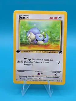 Dratini 1st Edition Team Rocket Pokemon Card 53/82 Common TCG 2000 WOTC - Image 1