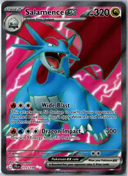 Pokemon Card - Salamence ex 177/159 Journey Together Ultra Rare Holo Near Mint - Image 1