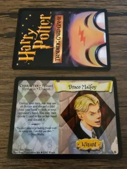 WotC Harry Potter Trading Card Game 2001 - Draco Malfoy Wizard Cards #2 & #3 NM - Image 3