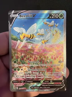 Pokemon TCG Beedrill v Astral Radiance Holo Ultra Rare Card 161/189 NM Condition - Image 1