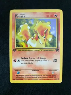 Ponyta 1st Edition 64/82 Team Rocket | Near Mint (NM) 2000 vintage Pokemon card - Image 1