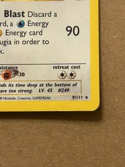 Lugia Neo Genesis 9/111 Unlimited Edition Holo Card (MP/HP) - Image 4