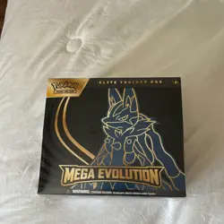 Pokemon TCG Mega Evolution Elite Trainer Box Lucario English 65 Card Sleeves - Image 1
