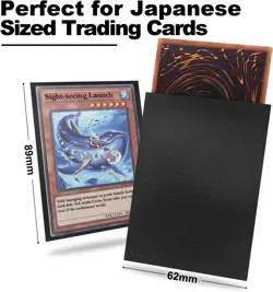 Black Yu-gi-oh Card Sleeve 200 Pack, Japanese Small Sleeves - Image 5