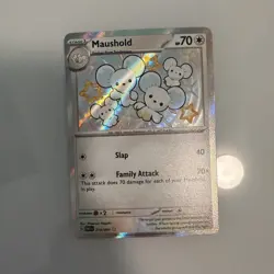 Pokemon TCG Maushold Shiny Card 210/091 SV Paldean Fates NM/M Shiny Rare - Image 1