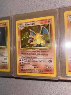 3 Vintage Pokemon Cards Charizard /Flareon 1st Edition /Machamp 1st Edition Wow - Image 3