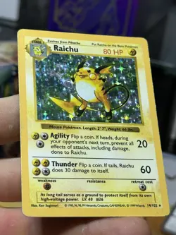 #2 Raichu 14/102 SHADOWLESS Base Set 1999 Holo Rare WOTC Pokemon Card TCG - Image 5