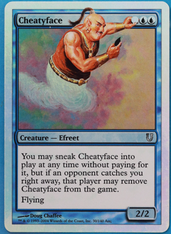 Cheatyface FOIL Unhinged NM Blue Uncommon MAGIC MTG CARD (ID# 502102) ABUGames - Image 1