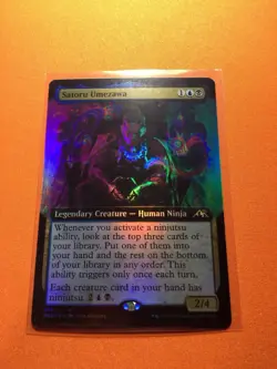 MTG Magic The Gathering Satoru Umezawa Foil NEO Rare Ex Art Ninja Dimir - Image 1