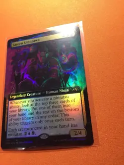 MTG Magic The Gathering Satoru Umezawa Foil NEO Rare Ex Art Ninja Dimir - Image 2