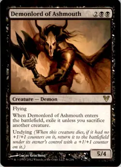 2012 Avacyn Restored Demonlord of Ashmouth #96 Light Play LP - Image 1