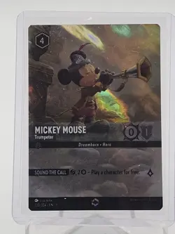 MICKEY MOUSE TRUMPETER LORCANA INTO THE INKLANDS ENCHANTED FOIL #220/204 Q5677 - Image 1