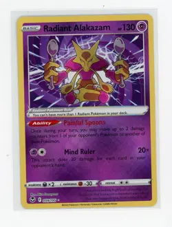 Pokemon TCG - Radiant Alakazam 59/195 - Silver Tempest - Radiant Holo - Image 1