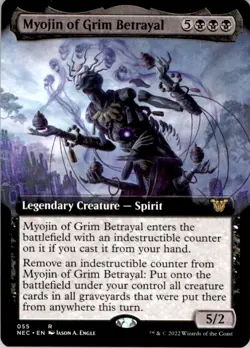 2022 Neon Dynasty Commander Myojin of Grim Betrayal #55 Light Play LP - Image 1