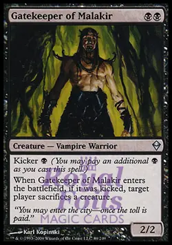 Gatekeeper of Malakir 1x FOIL ZEN MTG Zendikar Uncommon MINT black - Image 1