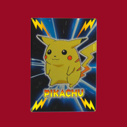PIKACHU--JAPANESE MEIJI EMBOSSED PROMO FOIL POKEMON CARD - Image 1