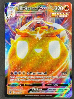 Pokemon Cinderace VMAX 045/264 FST Fusion Strike NM - Image 1