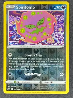 Pokemon Spiritomb Reverse Holo 103/198 CRE Chilling Reign LP/NM - Image 1