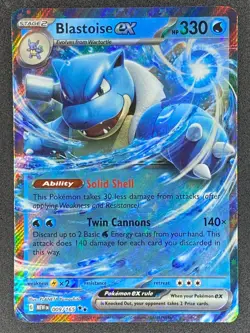 Pokemon Blastoise ex 009/165 MEW Scarlet & Violet 151 NM - Image 1