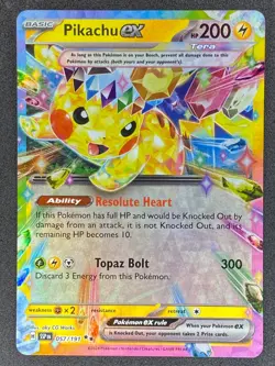 Pokemon Pikachu ex 057/191 SSP Surging Sparks NM - Image 1