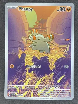 Pokemon Phanpy Illustration Rare 205/191 SSP Surging Sparks LP/NM - Image 1