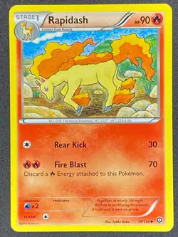 Pokemon Rapidash 17/114 STS Steam Siege LP/NM - Image 1