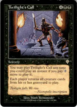 2000 Magic The Gathering Invasion Twilight's Call #130 Light Play - Image 1
