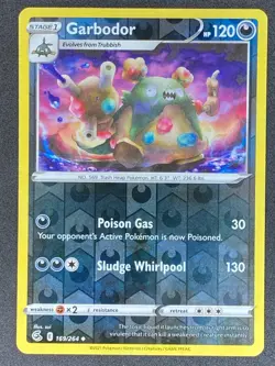 Pokemon Garbodor Reverse Holo 169/264 FST Fusion Strike LP/NM - Image 1