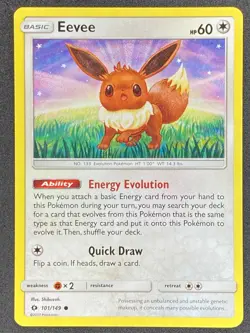Pokemon Eevee 101/149 SUM Sun & Moon LP/NM - Image 1