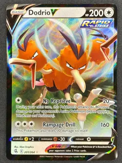 Pokemon Dodrio V 201/264 FST Fusion Strike NM - Image 1
