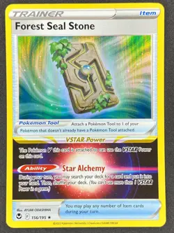 Pokemon Forest Seal Stone 156/195 SIT Silver Tempest NM - Image 1