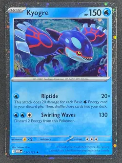 Pokemon Kyogre Cosmos Holo 034/132 MEG Mega Evolution NM - Image 1