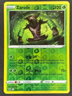Pokemon Zarude Reverse Holo 016/159 CRZ Crown Zenith NM - Image 1