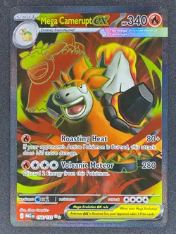 Pokemon Mega Camerupt ex Full Art 156/132 MEG Mega Evolution NM - Image 1