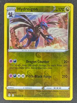 Pokemon Hydreigon Reverse Holo 115/203 EVS Evolving Skies NM - Image 1