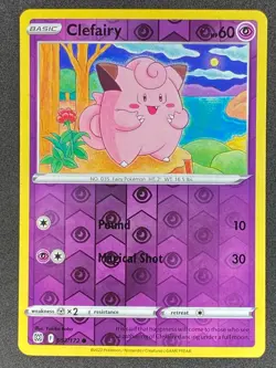 Pokemon Clefairy Reverse Holo 053/172 BRS Brilliant Stars NM - Image 1