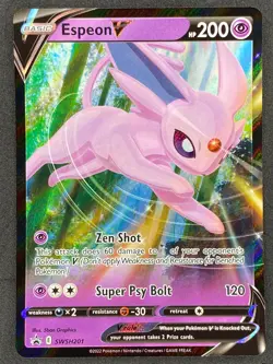 Pokemon Espeon V SWSH201 SWSH Black Star Promo NM - Image 1