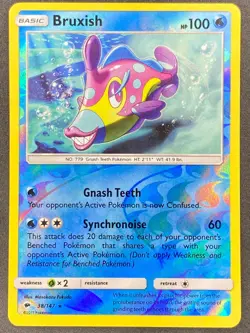 Pokemon Bruxish Reverse Holo 38/147 BUS Burning Shadows NM - Image 1