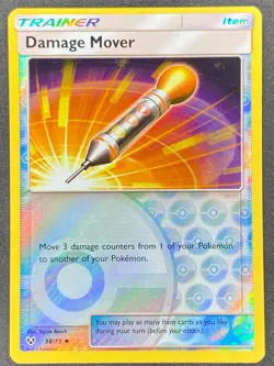 Pokemon Damage Mover Reverse Holo 58/73 SHL Shining Legends LP/NM - Image 1