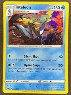 Pokemon Inteleon Cracked Ice Holo 059/202 SSH Sword & Shield LP/NM - Image 1