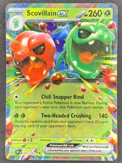 Pokemon Scovillain ex 022/162 TEF Temporal Forces NM - Image 1