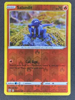 Pokemon Salandit Reverse Holo 027/163 BST Battle Styles NM - Image 1